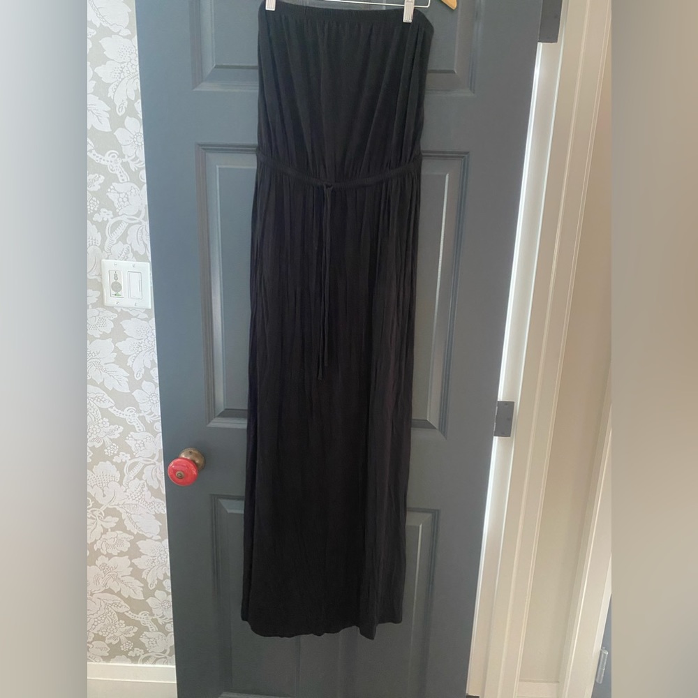 Black strapless maxi dress size L